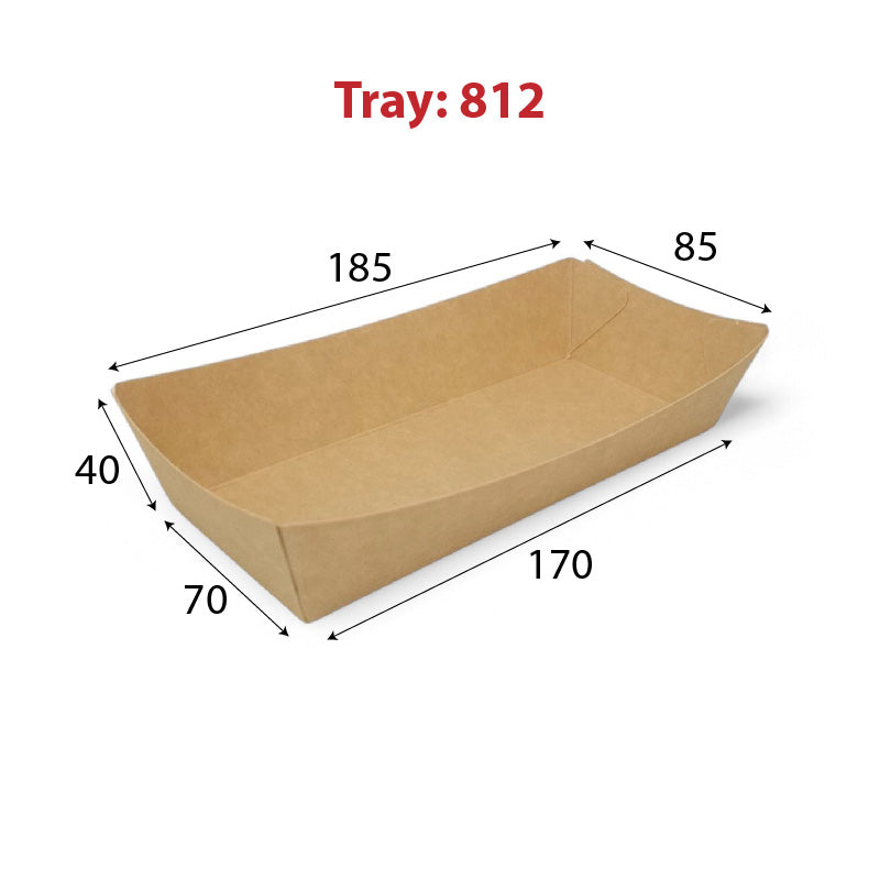 Tray 812. Tava de mancare din hartie Kraft.