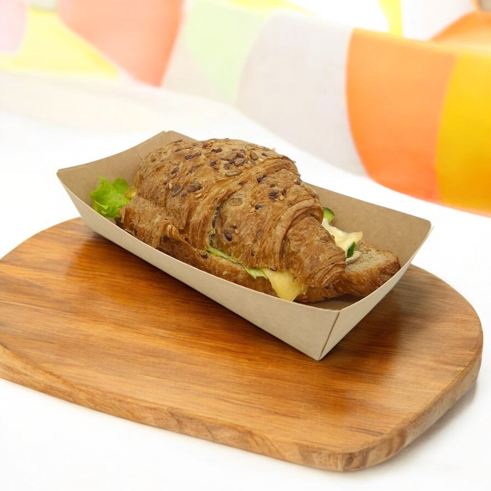 Tray 812. Tava de mancare din hartie Kraft.