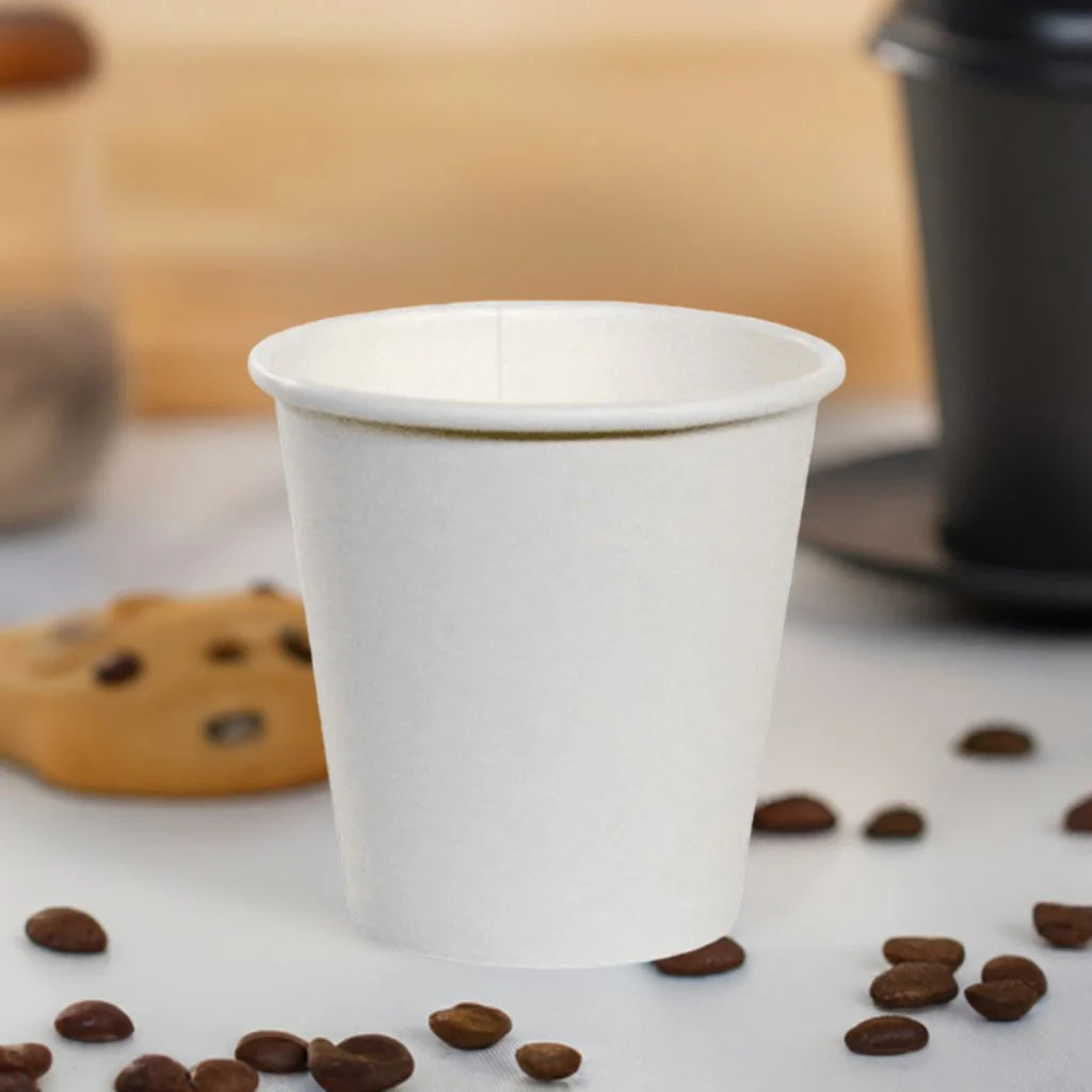 This eco-friendly paper cup is 100% recyclable, making it a sustainable choice for any business or event.