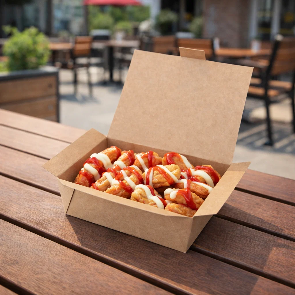 Box 120. Flat box for flat dishes.